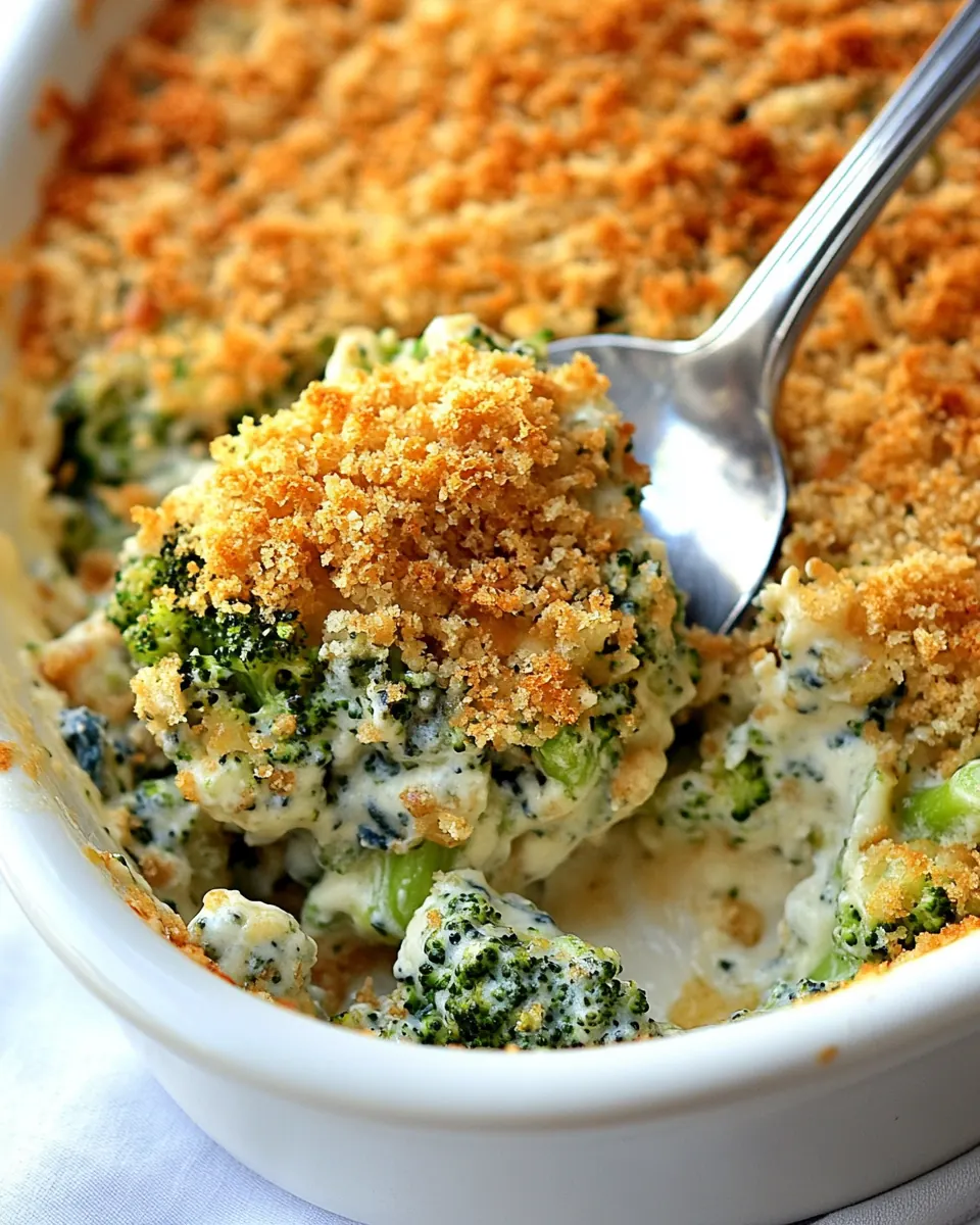 Broccoli Blue Cheese Bake
