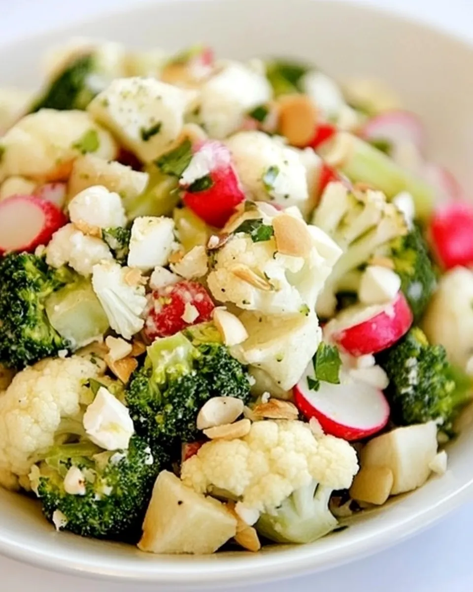 Broccoli Cauliflower Radish Salad
