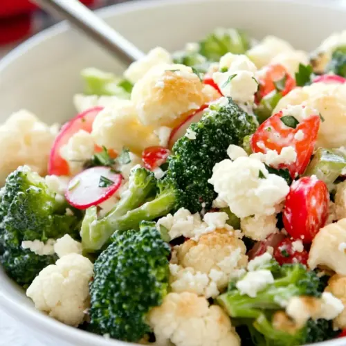 Broccoli Cauliflower Radish Salad