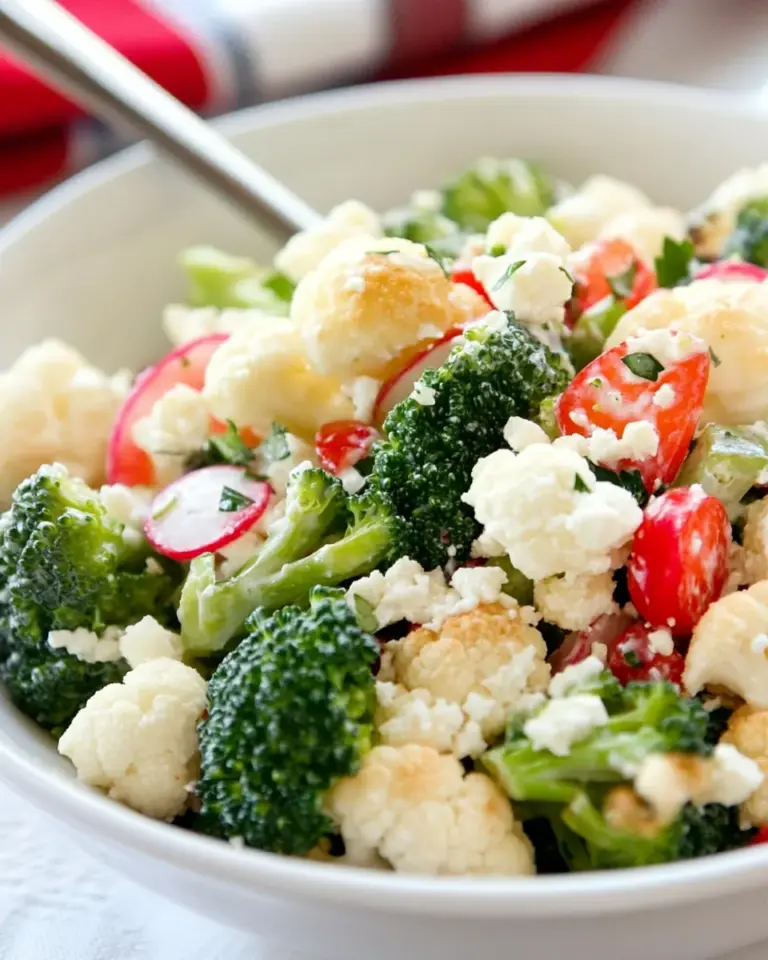 Broccoli Cauliflower Radish Salad