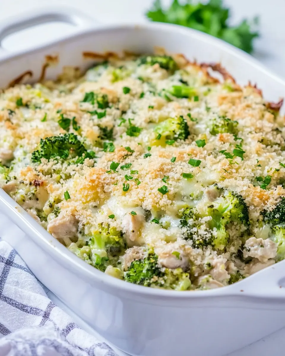 Broccoli Cheddar Chicken Casserole