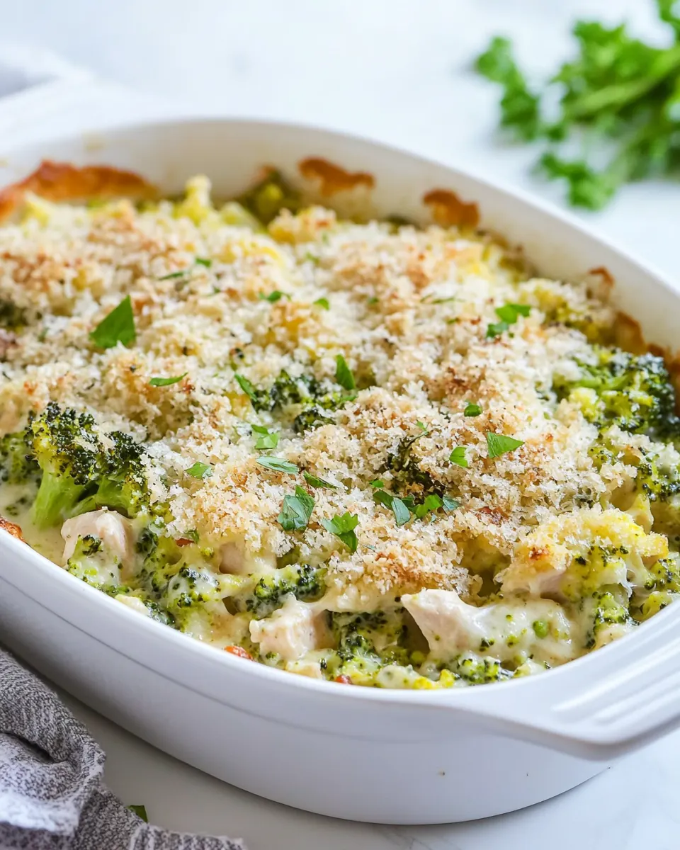 Broccoli Cheddar Chicken Casserole