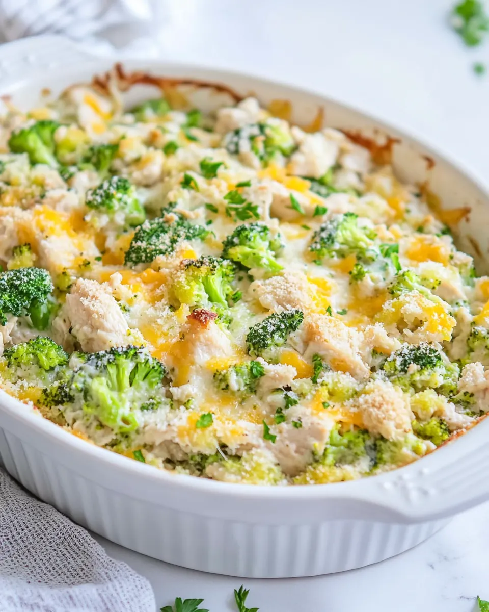Broccoli Cheddar Chicken Casserole