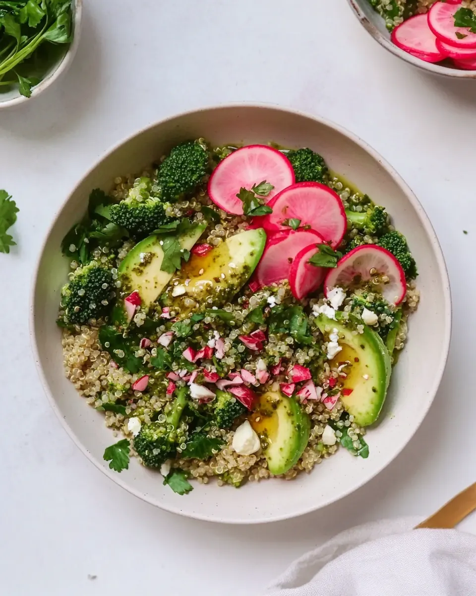 Broccoli Pesto Quinoa Salad