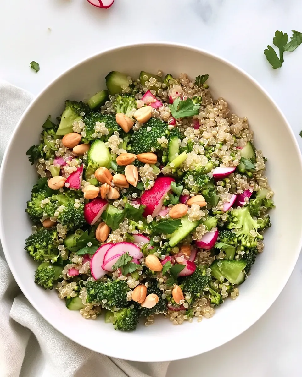 Broccoli Pesto Quinoa Salad