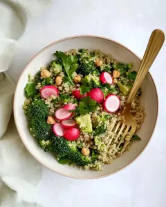 Broccoli Pesto Quinoa Salad