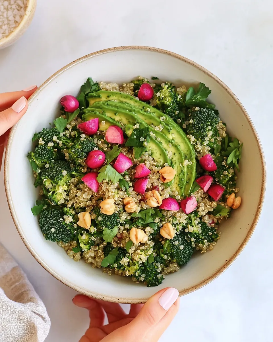 Broccoli Pesto Quinoa Salad