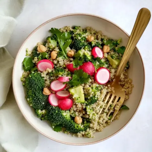 Broccoli Pesto Quinoa Salad