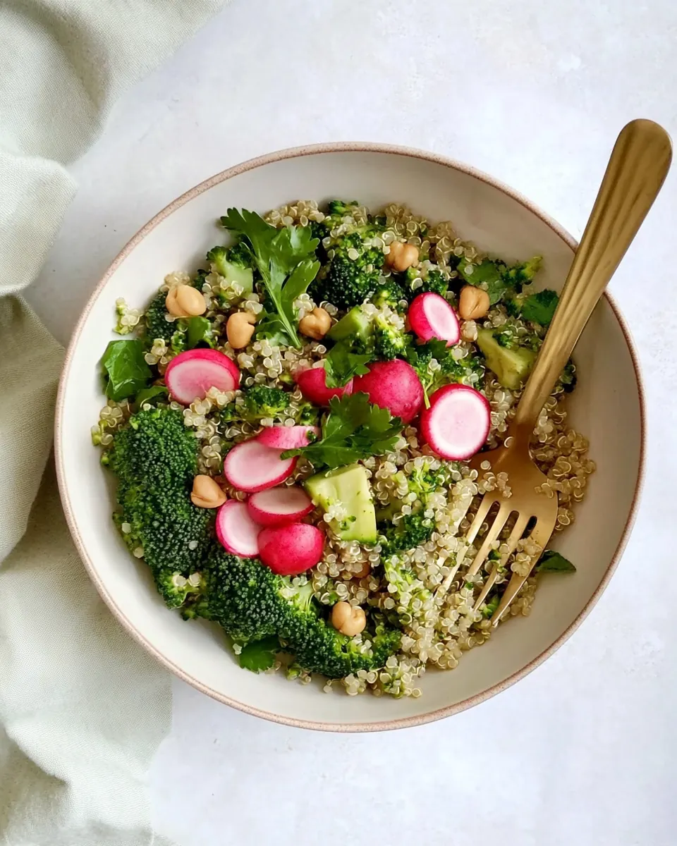 Broccoli Pesto Quinoa Salad