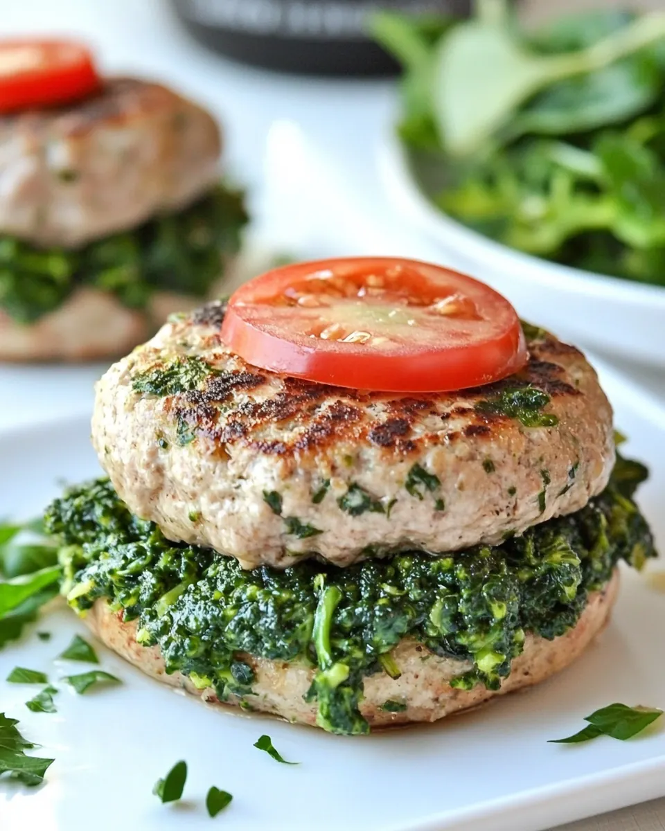 Broccoli Rabe Turkey Burgers