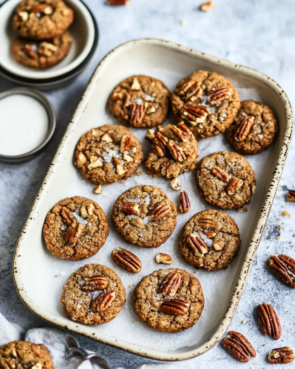 Brown Sugar Chewy Butter Pecan Cookies