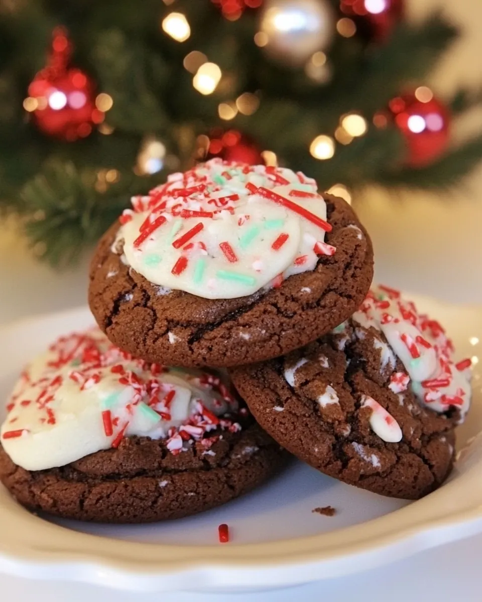 Brownie Peppermint Cookies