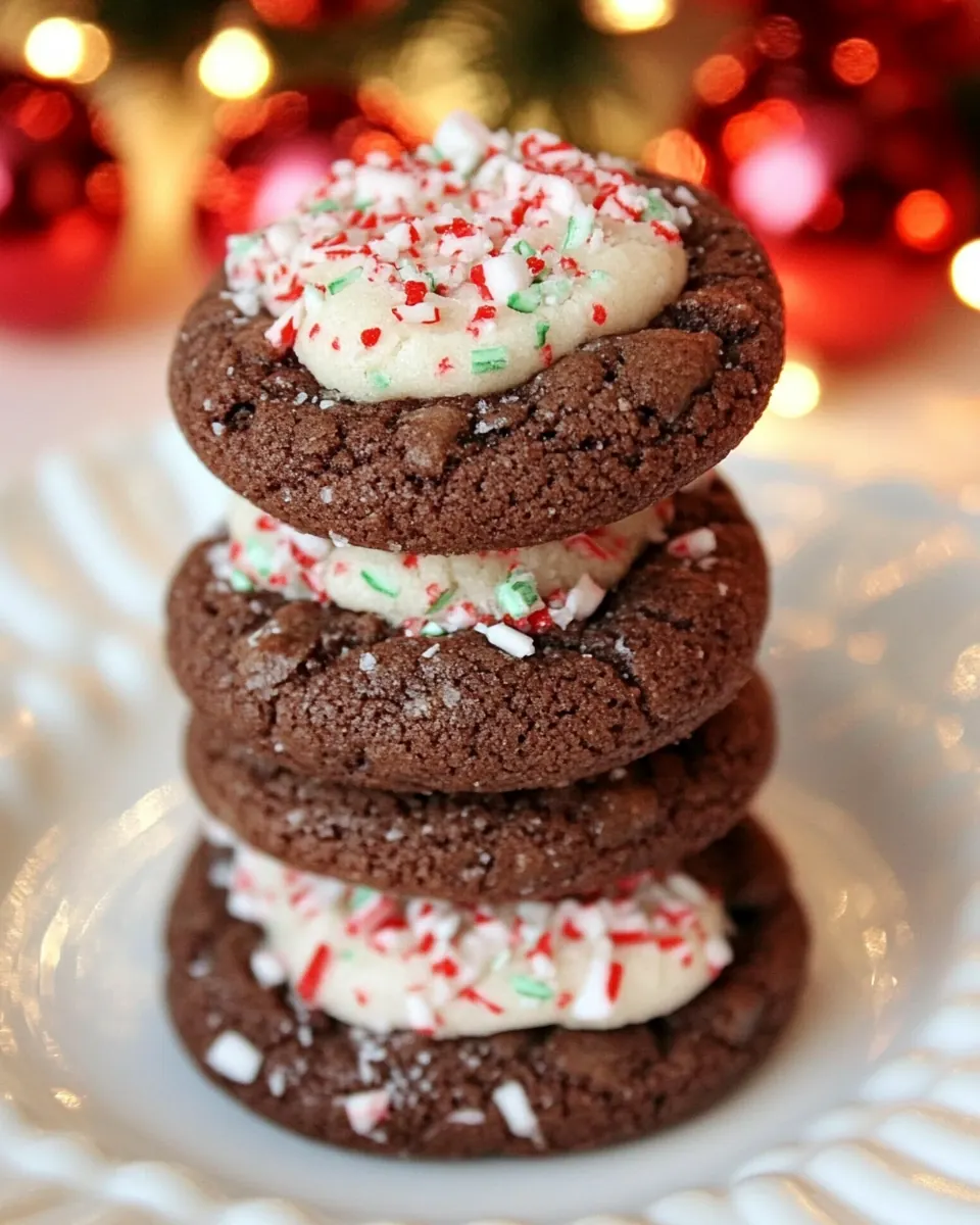 Brownie Peppermint Cookies