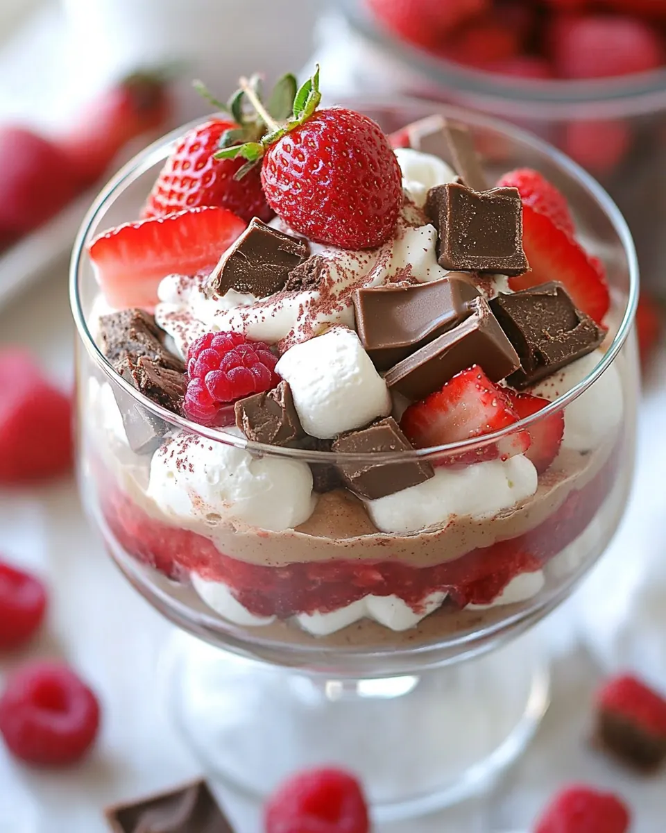 Brownies and Cream Fruit Trifle