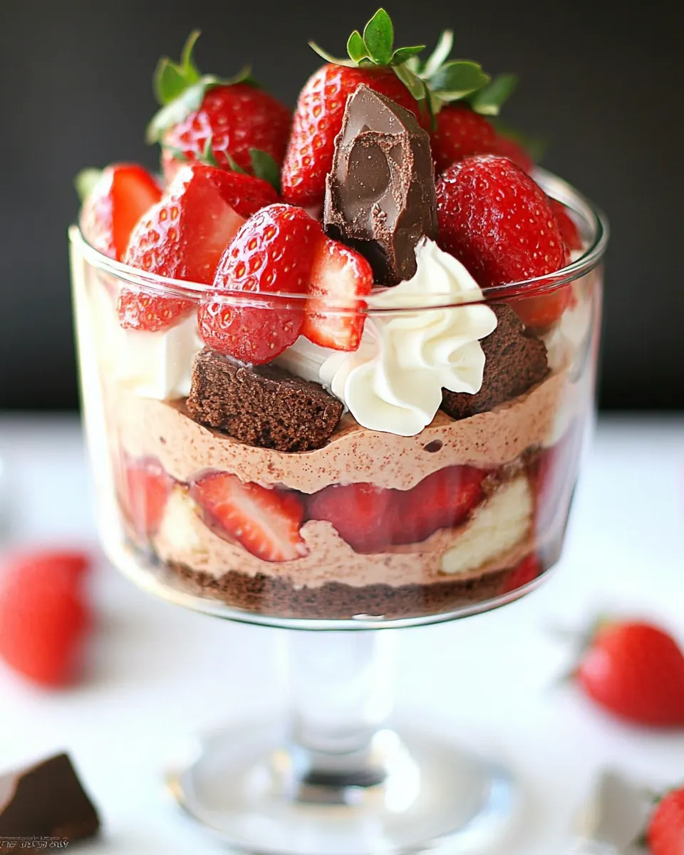 Brownies and Cream Fruit Trifle