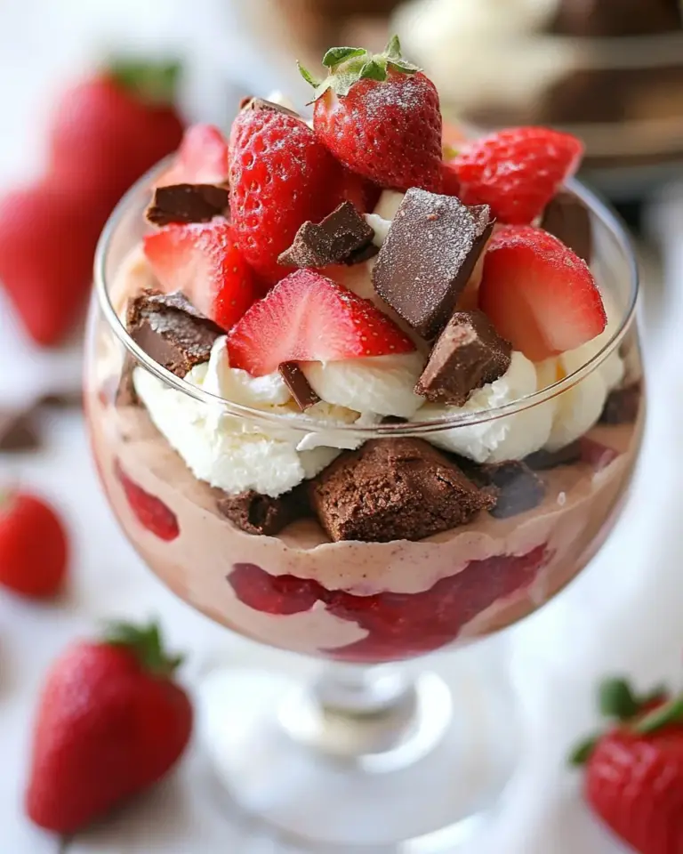 Brownies and Cream Fruit Trifle