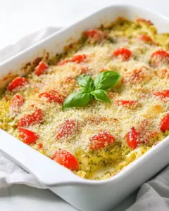 Bruschetta Pesto Chicken Casserole