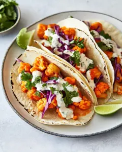 Buffalo Cauliflower Tacos