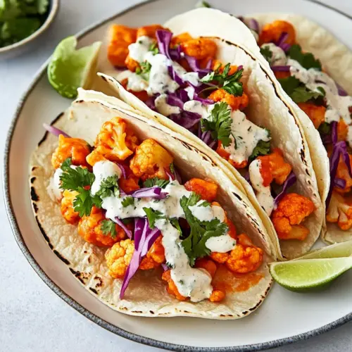 Buffalo Cauliflower Tacos