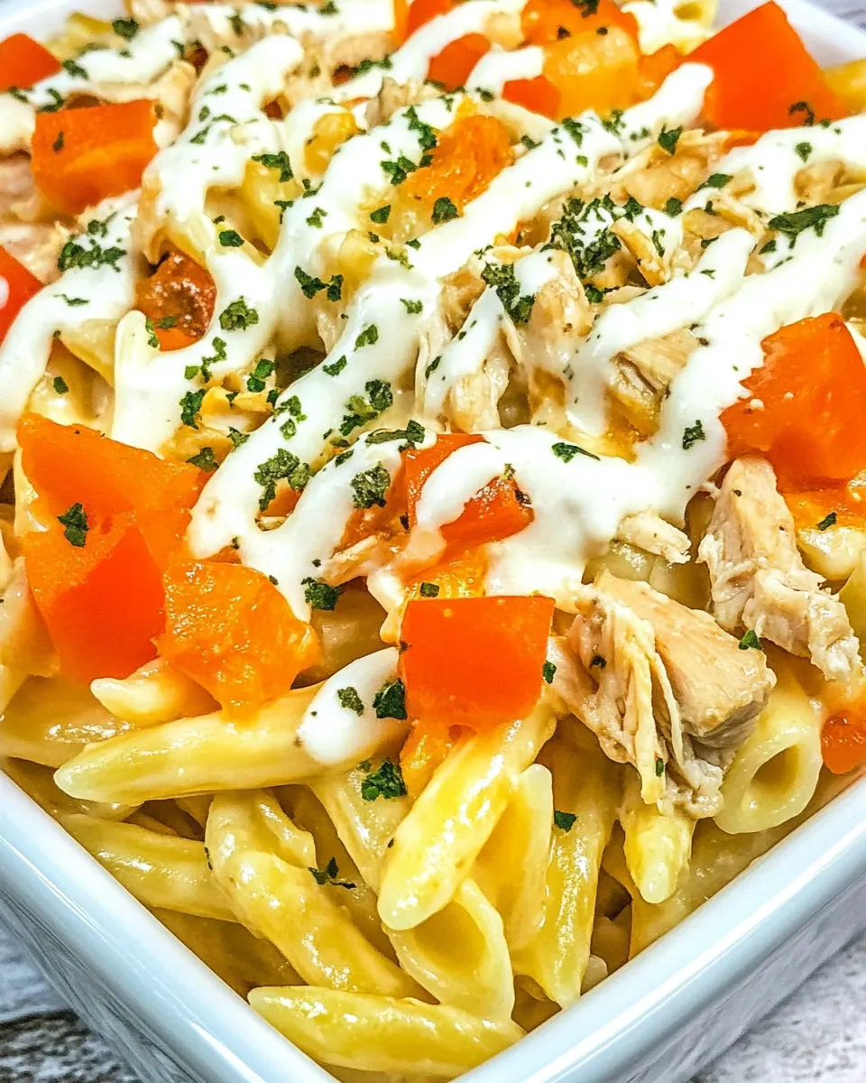 Buffalo Chicken Alfredo Pasta