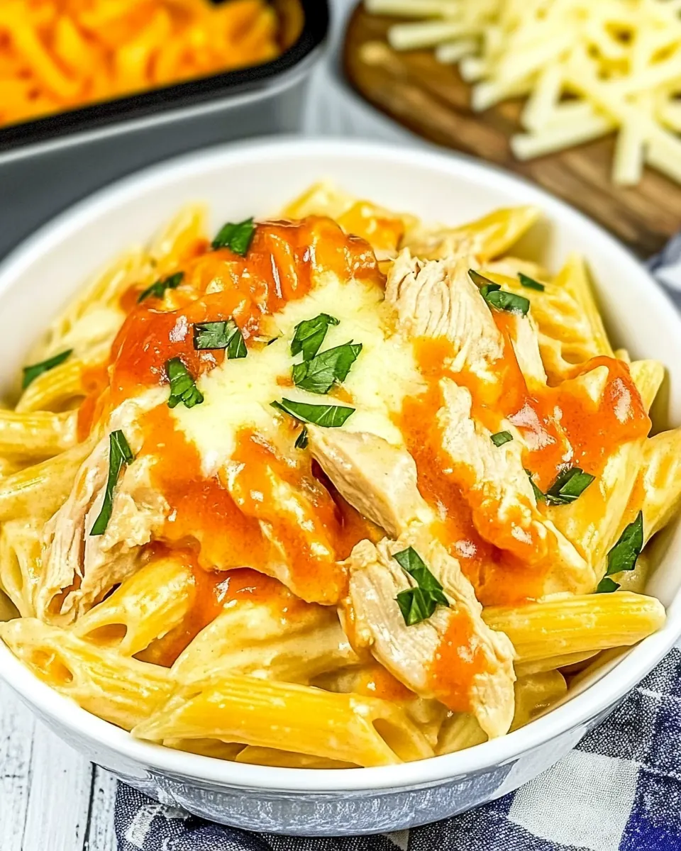 Buffalo Chicken Alfredo Pasta