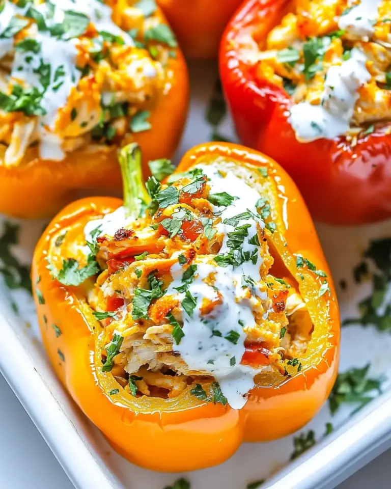 Buffalo Chicken Stuffed Peppers