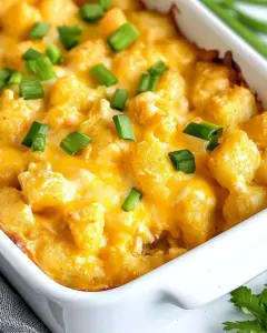 Buffalo Chicken Tater Tot Casserole