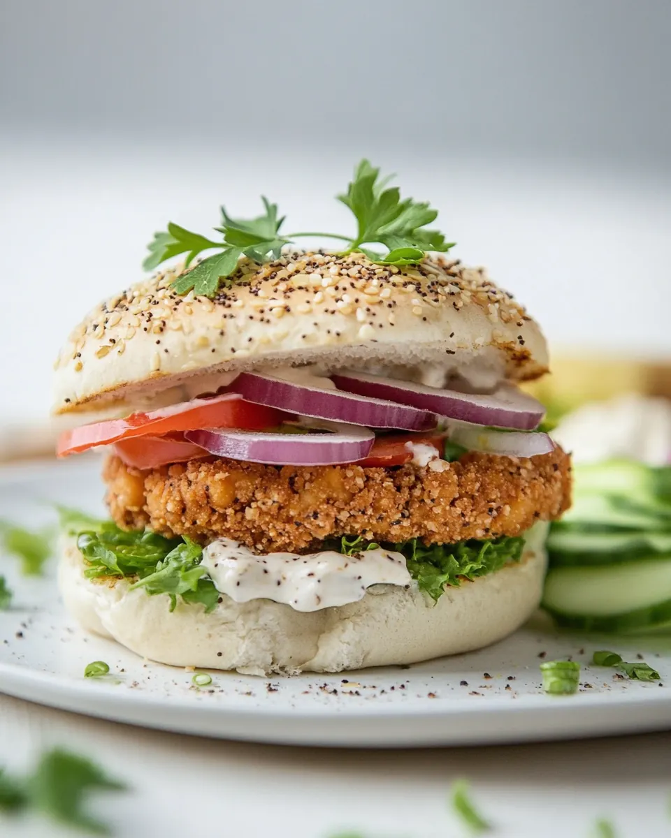 Buffalo Ranch Chickpea Burger