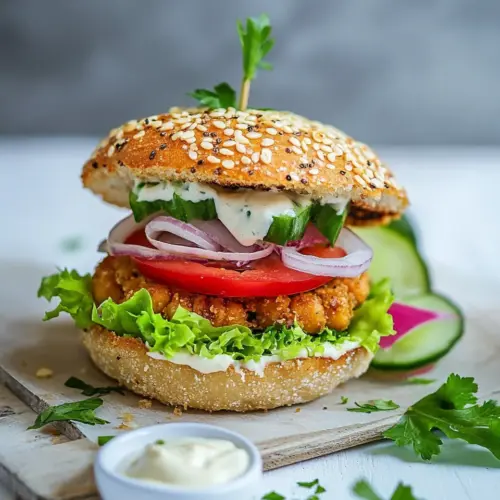 Buffalo Ranch Chickpea Burger