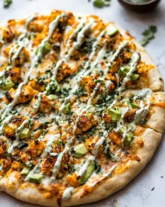 Buffalo Roasted Cauliflower Pizza