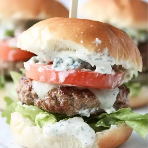 Burger Sliders with Blue Cheese