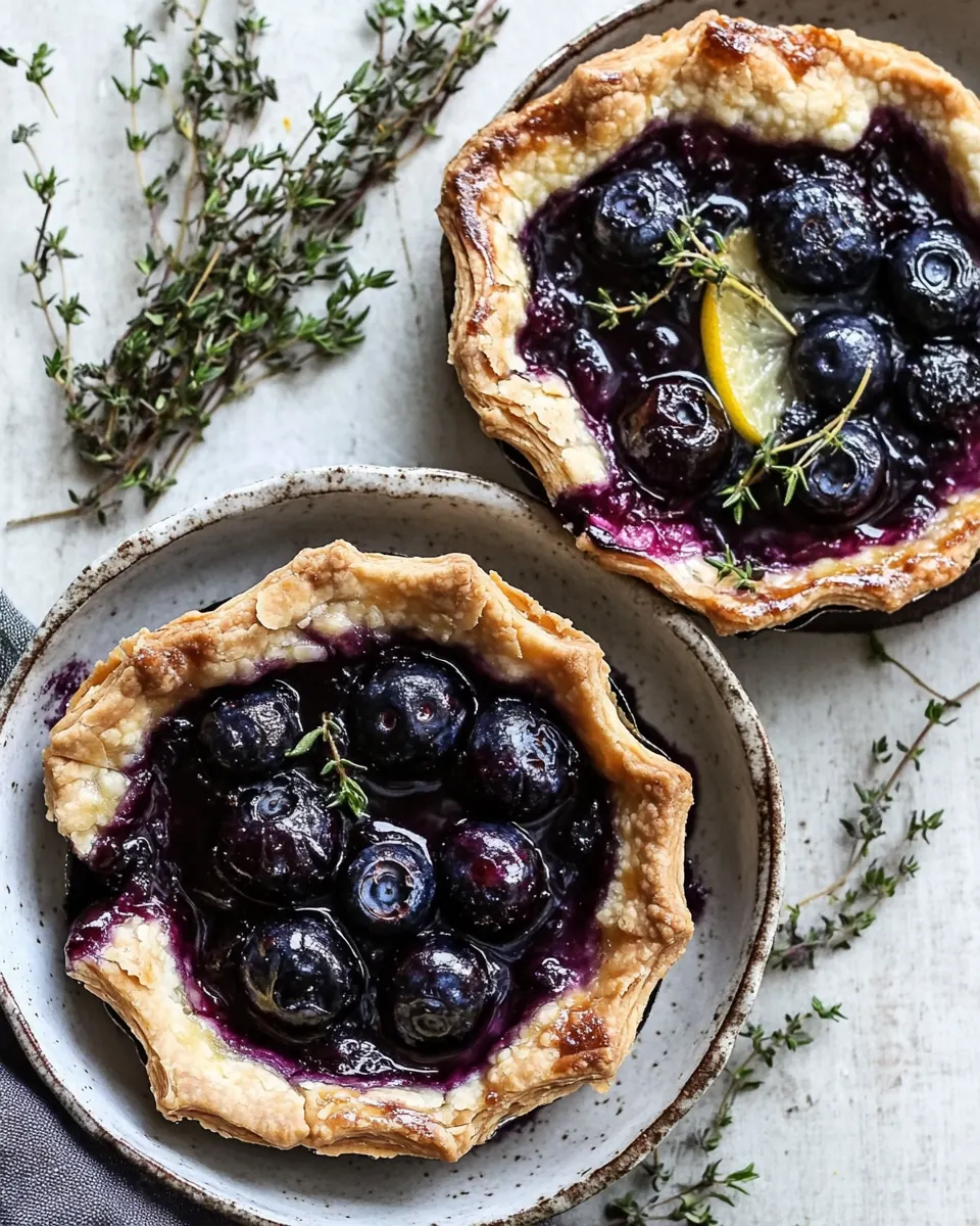 Bursting Blueberry Lemon Thyme Tarts