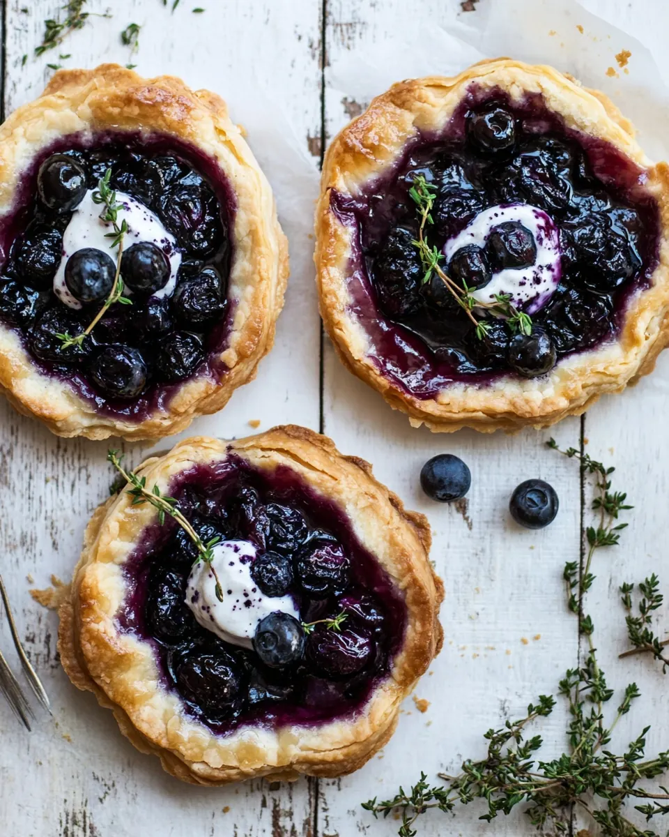 Bursting Blueberry Lemon Thyme Tarts