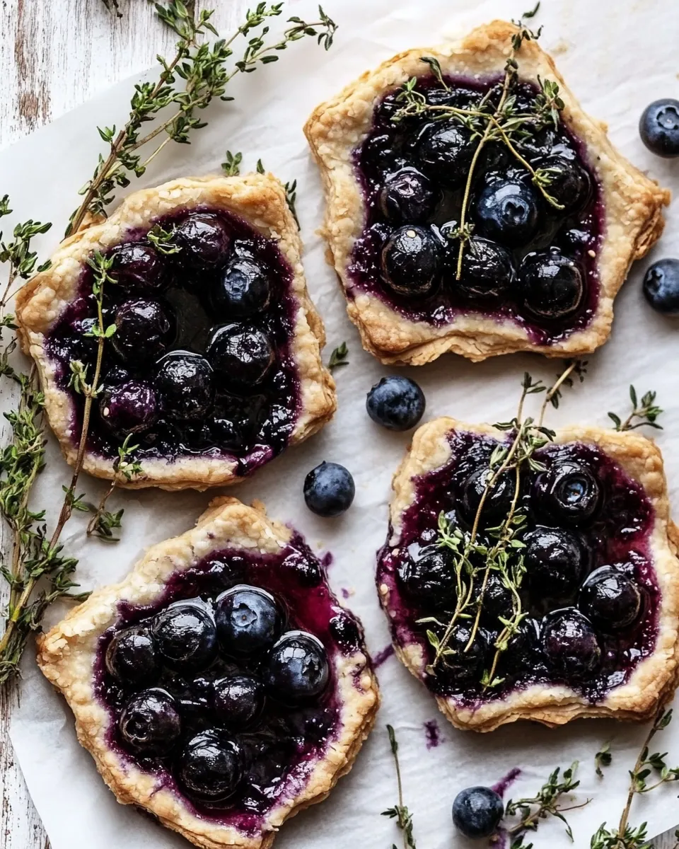 Bursting Blueberry Lemon Thyme Tarts