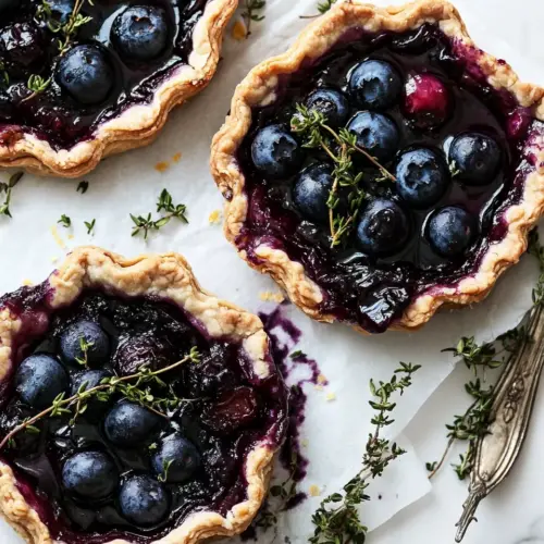 Bursting Blueberry Lemon Thyme Tarts