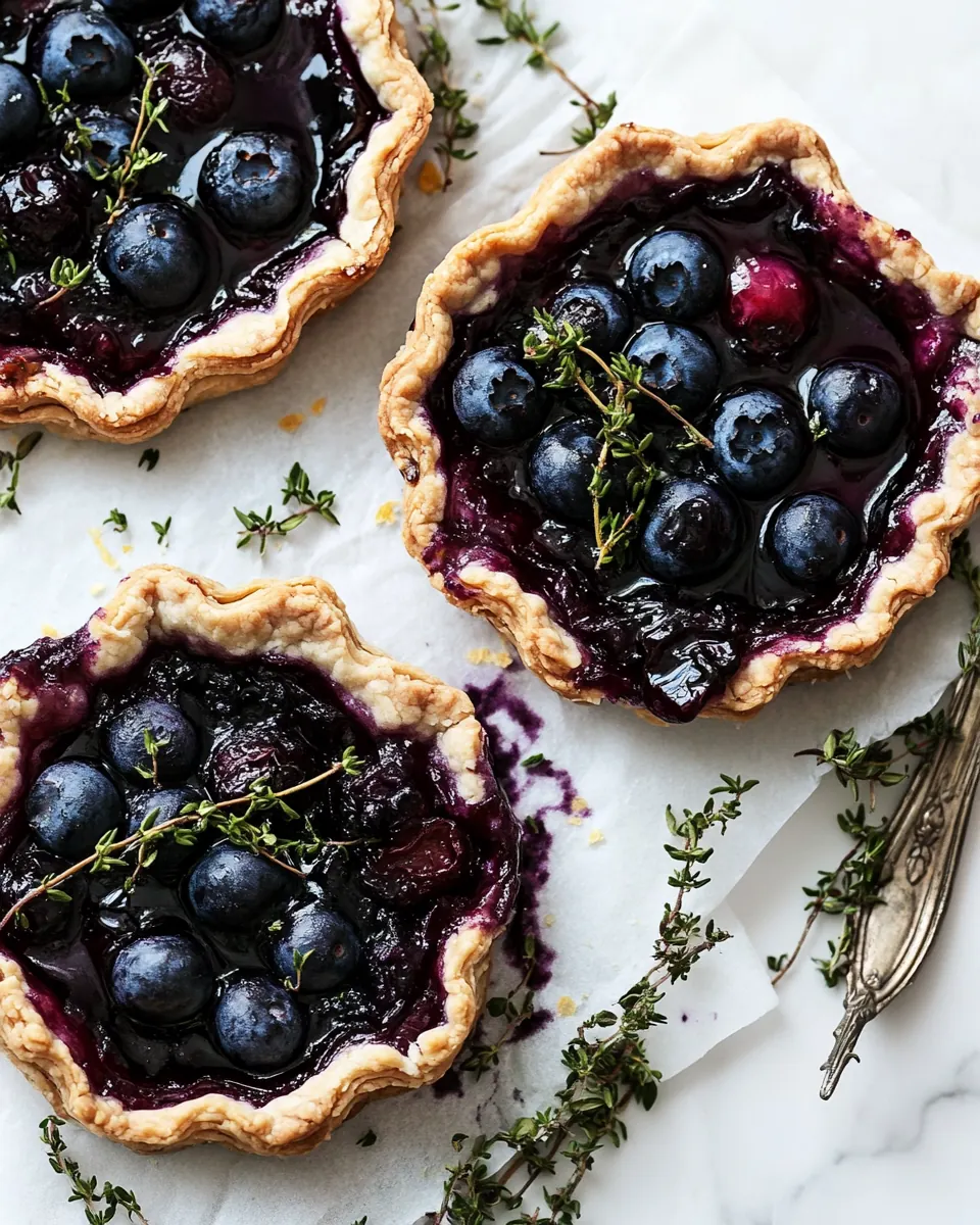 Bursting Blueberry Lemon Thyme Tarts
