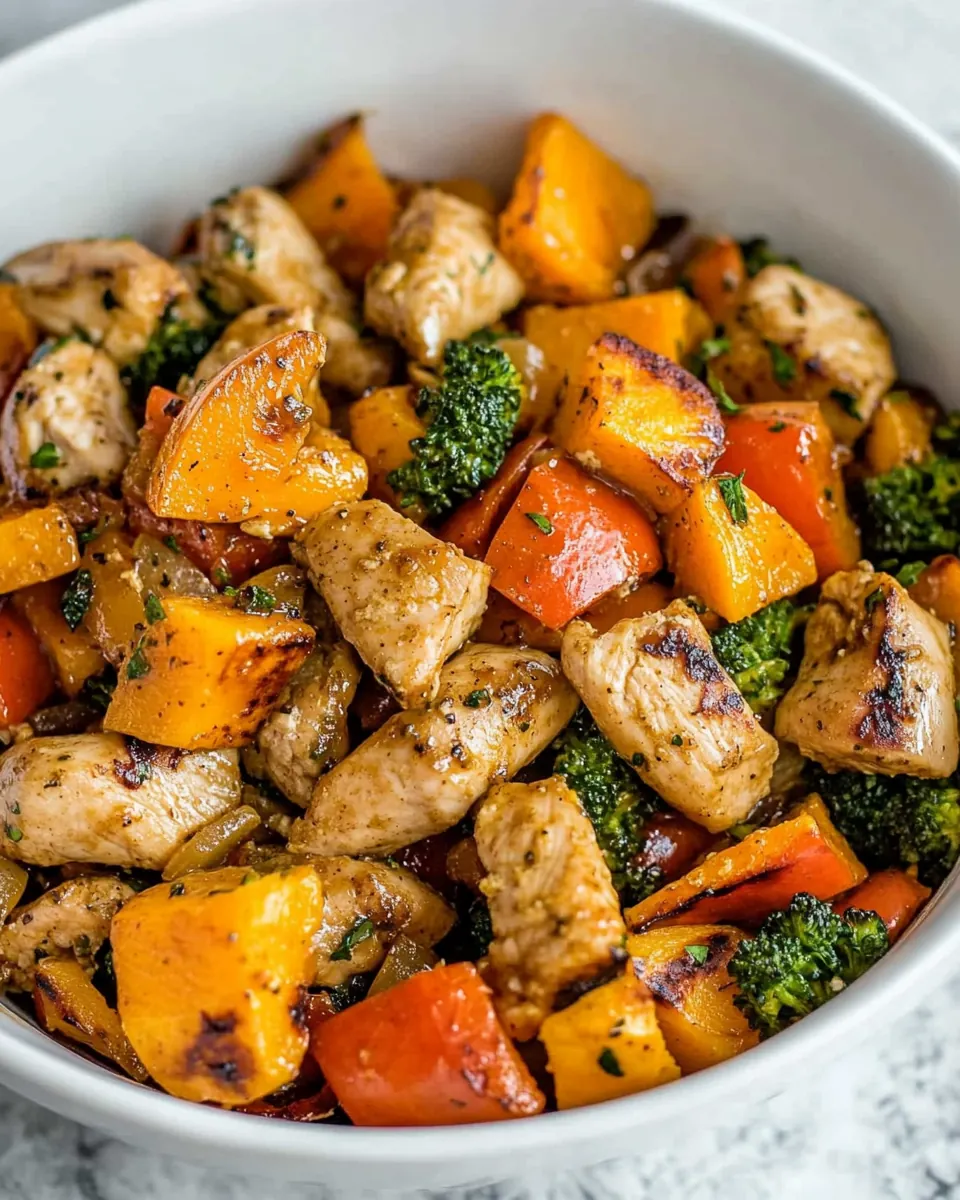 Butternut Squash Ginger Chicken Stir Fry
