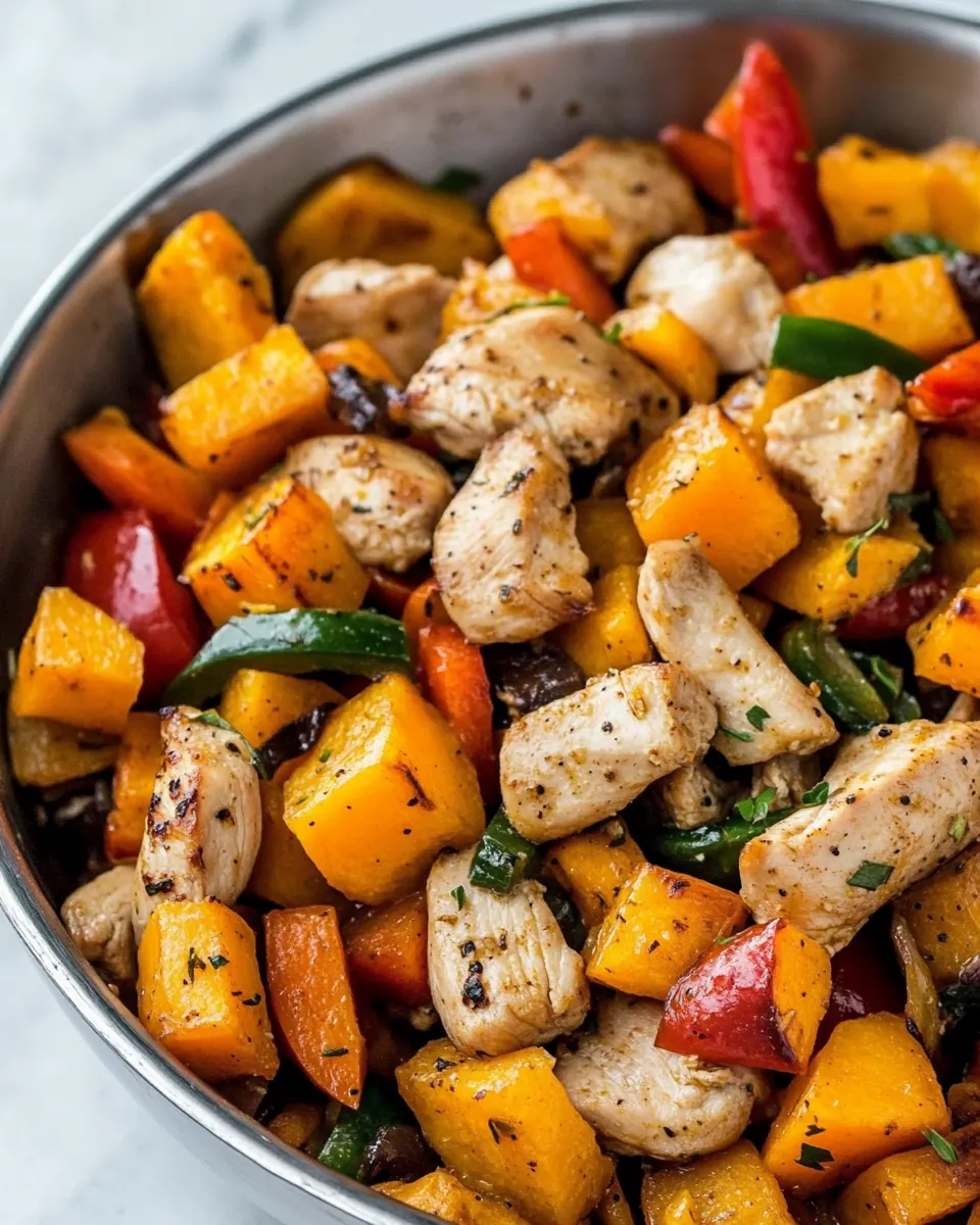 Butternut Squash Ginger Chicken Stir Fry