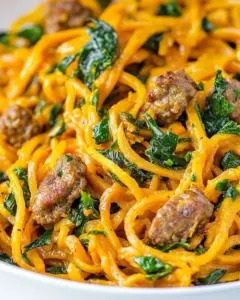 Butternut Squash Noodles with Sausage