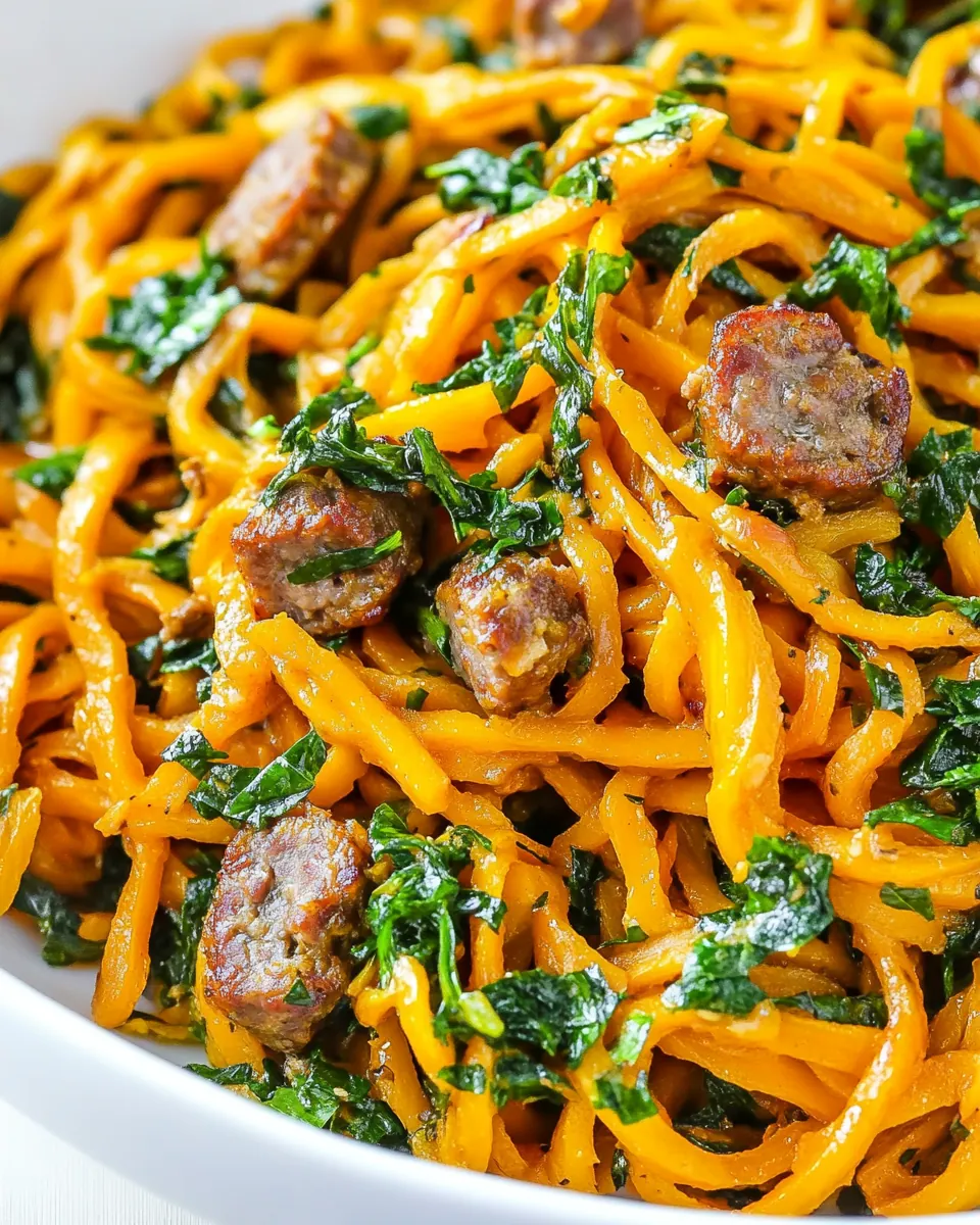 Butternut Squash Noodles with Sausage