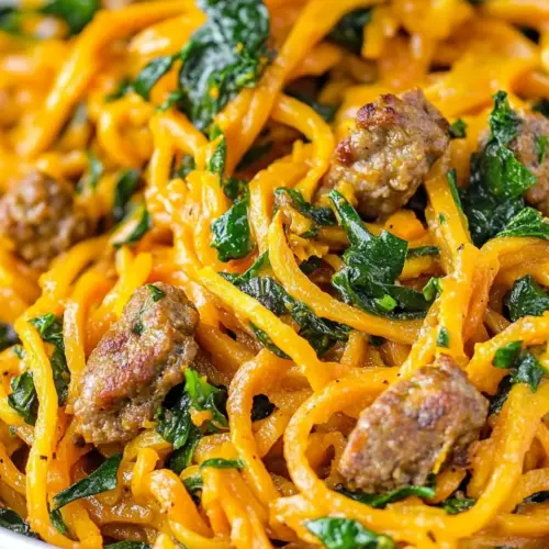 Butternut Squash Noodles with Sausage