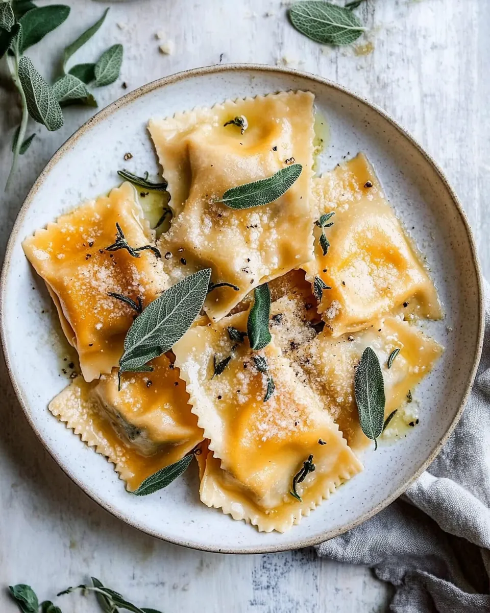 Butternut Squash Ravioli with Sage Butter
