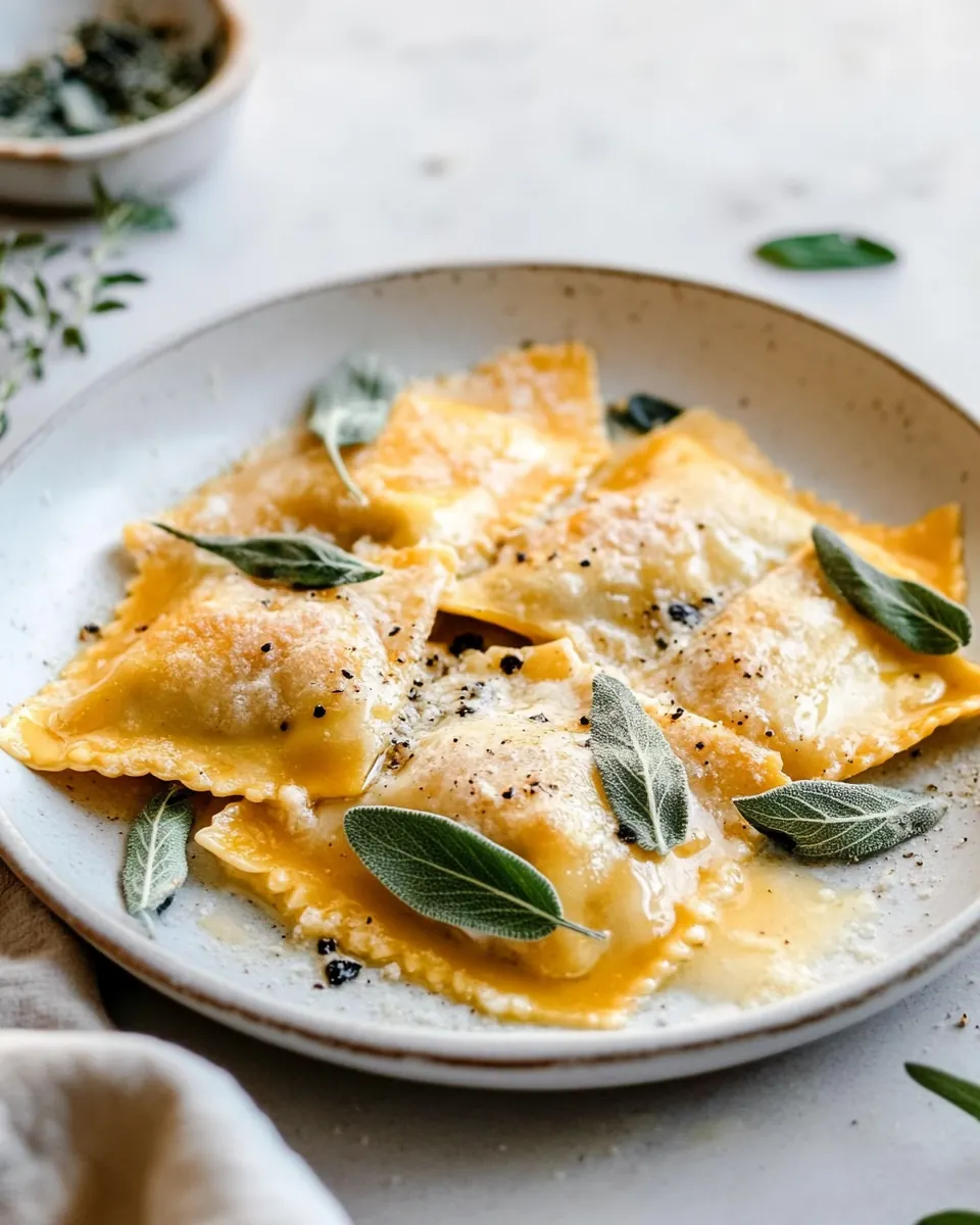 Butternut Squash Ravioli with Sage Butter