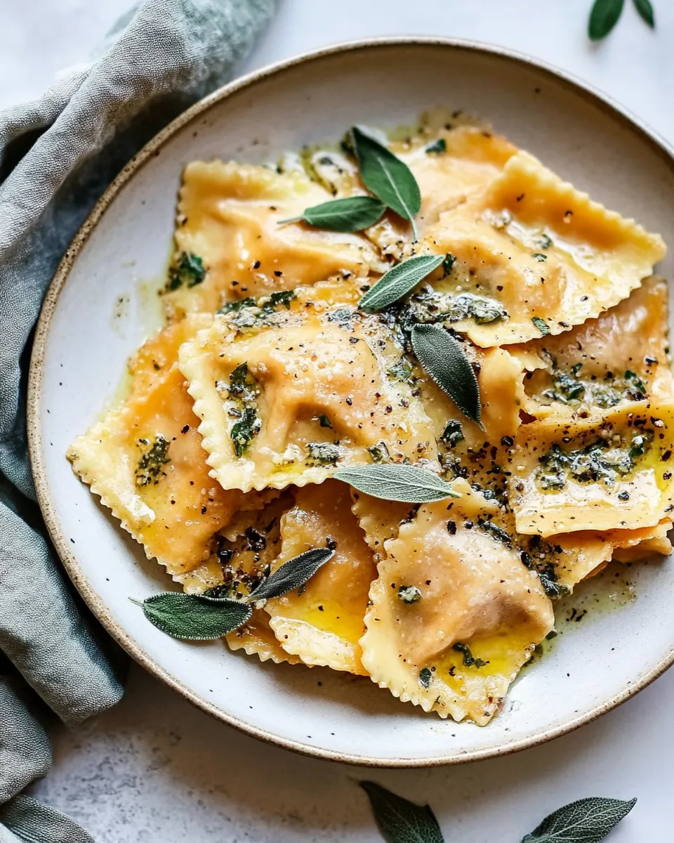 Butternut Squash Ravioli with Sage Butter