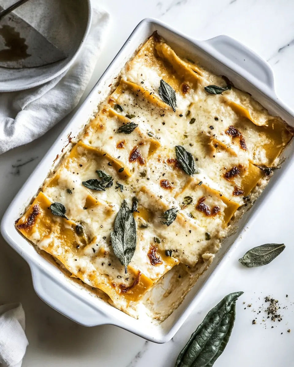 Butternut Squash and Sun Dried Tomato White Lasagna