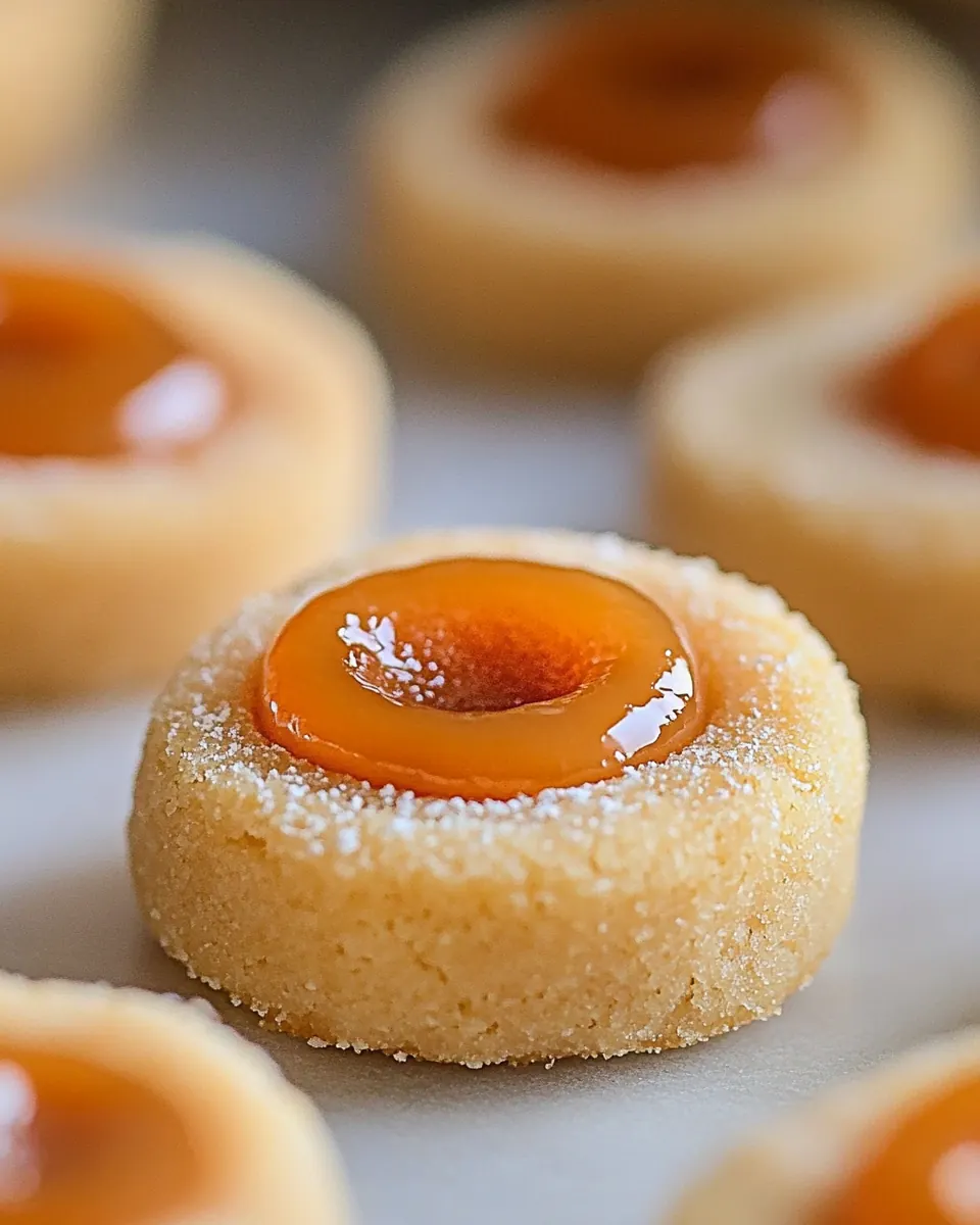 Butterscotch Shortbread Thumbprint Cookies