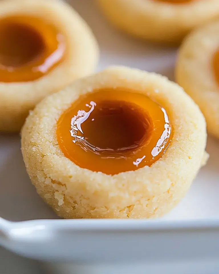 Butterscotch Shortbread Thumbprint Cookies