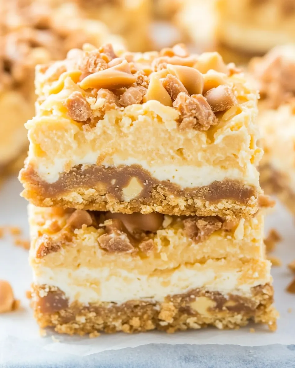 Butterscotch Toffee Cheesecake Bars