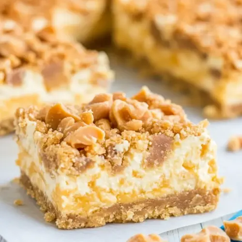 Butterscotch Toffee Cheesecake Bars