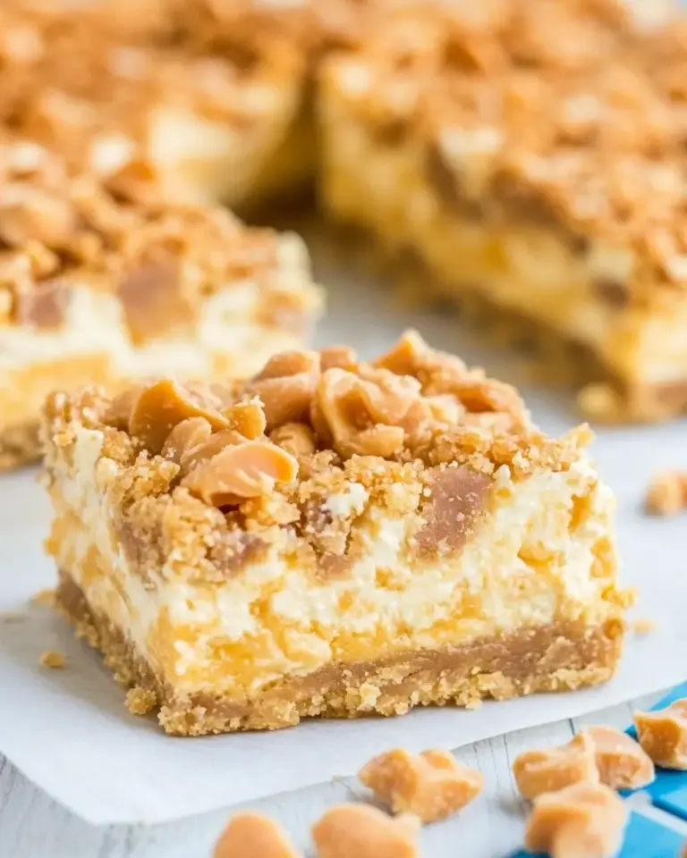 Butterscotch Toffee Cheesecake Bars